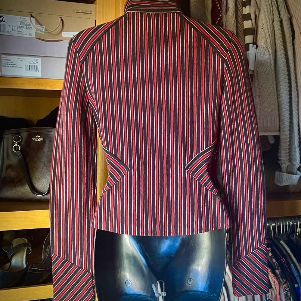 Diane Von Furstenberg Striped Wool Blazer - Picture 5 of 13